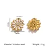 Moda Transfronteriza Acero Inoxidable Conservación del Color Colgante de Margarita, Dijes de Flor en Forma de Gota de Agua, Accesorios para Joyería Hecha a Mano DIY