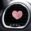 Clip de aromaterapia para salida de aire de coche, diseño de diamante, corazón de melocotón, corazón de amor, clip de perfume para salida de aire de coche, decoraciones, comercio transfronterizo