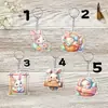Llavero de Acrílico de Conejito de Pascua Lindo Transfronterizo Colgante para Mochila