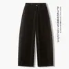 Calça Larga de Cintura Alta Personalizada para Primavera e Outono para Mulheres 2026 Nova Outono e Inverno Cintura Elástica Solta Perna Reta Longa Calças Casuais