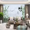 Nuevas Cortinas de Estilo Chino y Visillos para Sala de Estar y Dormitorio, Persiana de Bambú Clásica de Estilo Chino, Aislamiento Térmico, Protección Solar, Visillos para Balcón y Ventanas Salientes