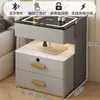 2026 Mesa de noche inteligente para dormitorio, hogar, carga inalámbrica, cerradura de huellas dactilares, gabinete de noche con almacenamiento, cerradura de contraseña