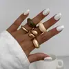 Joyería Transfronteriza Europea y Americana Ins Metal Brillo Gota de Agua Anillo de Abrazo Simple Combinación Aleatoria Anillo Liso Anillo Anillo