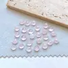Venta al por mayor del fabricante Anillo de cuarzo rosa natural ovalado de fondo plano Cara para anillo Hecho a mano DIY Semiacabado Incrustación Accesorios de joyería