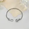 Corrente de Extensão de Aço Inoxidável Corrente Plana em Forma de O Pulseira DIY Feita à Mão Acessórios para Joias Pingente Fecho Lagosta Corrente de Cauda