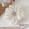 Scrunchie de Rede Azul e Branco com Bolinhas, Novo Estilo de Verão, Elástico Macio e Moderno para Rabo de Cavalo, Corda de Cabelo Exquisita para Mulheres