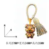 Arcoíris Madera Maciza Tallada Signo Zodiacal del Año de la Oveja Traje Tang Borla Llavero Colgante Decoración de Bolso Artesanía de Madera