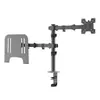 Suporte de Coluna com Braço Mecânico Ajustável para Monitor de Computador Multitelas, Suporte Universal para Tela Dupla com Altura Ajustável e Base Giratória