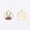 Acessórios de Joias Folha Verde Panda DIY Design Original Estilo Chinês Pulseira Pingente Chaveiro Corrente de Celular Pingente