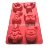 Molde de Silicone para Cozinha de Natal, Confeitaria, Bolo, Rena, Boneco de Neve