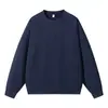 Roupas Masculinas ACU Moletom acolchoado com retalhos de cor sólida e gola henley para homens, novo produto outono e inverno 2026, top simples de caimento solto para homens