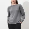 CANVAUS Suéter de Oveja de Punto para Mujer con Cuello Redondo Nuevo Otoño e Invierno Color Sólido Jersey Cálido Simple Ropa Exterior Suéter Interior