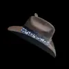 Sombrero de vaquero retro occidental transfronterizo desgastado moda lana pura sombrero de fieltro para exteriores