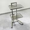 Herramientas de Barbería Mostrador Peluquería Especial Acero Inoxidable Peluquería Gabinete de Doble Cara Almacenamiento con Cajón Portafan
