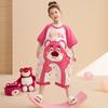 Camisón de verano para niñas, fino, de algodón puro, para bebés, niños medianos y grandes, antipatadas, bonito pijama de manga corta de una pieza con protección para el vientre para niños