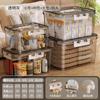 Caja de Almacenamiento Transparente para Uso Doméstico, Gran Capacidad, Portátil, Caja de Almacenamiento Transparente para Organizar Ropa, Juguetes y Snacks