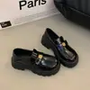 Mocasines de Plataforma con Suela Gruesa para Aumentar la Altura para Mujer, Nuevos Zapatos de Cuero Estilo Británico Primavera 2026, Zapatos Mary Jane de Piel Genuina
