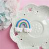 Arcilla Blanda Colgante Nube Arcoíris Accesorios para Collar DIY Colgante Creativo para Llavero Venta Directa de Fábrica 45 mm