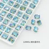 Rinestones Brillantes para Uñas Dongzhou 8*6MM Rectangulares Octagonales de Fondo Puntiagudo Rinestones Accesorios para Aretes DIY Nuevos Rinestones de Cristal K9