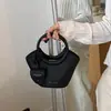 Bolsa de Moda Elegante para Mujer Verano 2026 Transfronteriza, Bolso de Hombro Cruzado Individual, Bolso Cubo de Mano Texturizado de Moda