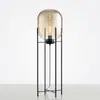 Lámpara de mesa de cristal decorativa minimalista post-moderna nórdica para comedor, luz de lujo retro, sala de exposiciones, sala de estar, dormitorio, lámpara de pie de bola