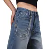 Cadena de Pantalones Estilo Europeo y Americano Fresca Moderna Hip-Hop Gótico Colgante de Araña Personalizada Versátil Multicapa Cadena de Cintura de Metal Cadena de Pantalones Moderna