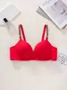Lencería sin costuras para mujer en verano, simple y cómoda, los pechos pequeños se juntan para hacer que parezcan más grandes, sujetador sexy anti-caída con tirante de letras expuestas