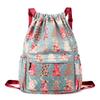 Mochila de Viaje Plegable al por Mayor para Mujer, Bolsa de Compras de Tela Oxford de Gran Capacidad, Mochila Pequeña con Cordón, Doble Uso, Ligera e Impermeable