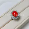Anel de Calcedônia Verde de Alta Qualidade, Anel Dourado Branco Banhado a Prata, Comparável à Cor da Jadeíta, Anel Feminino Vibrante, Joia Moderna e Versátil