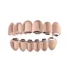 Nueva Tienda Al Por Mayor Brillantes 6 Dientes Hip-Hop Frenillos Chapado en Cobre K Oro Halloween Adornos Dentales Exagerados Dientes Grillz