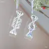 Decoración Navideña de Producto Nuevo Transfronteriza Copo de Nieve de Acrílico Transparente Campana Colgante de Ángel para Árbol de Navidad