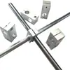 Braçadeira Cruzada de Eixo Óptico Suporte Fixo Junta Vertical de Duas Furações Travamento Liga de Alumínio Diâmetro Igual Assento Conector de Suporte Cruzado
