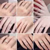 Suministro para transmisión en vivo de TikTok: Anillos de moissanita color H para mujer, plata de ley, un quilate, varios estilos, engaste de seis garras, venta al por mayor directamente del fabricante