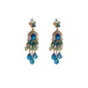 Aretes de Borla con Lazo de Perlas de Vidrio Aguja de Plata Lujo Accesible Aretes de Gama Alta Aretes de Moda Estilo Retro Étnico para Mujer