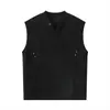 En stock Verano 2026 Casual Talla Grande 250g Algodón Mamba Parche de Remaches Patchwork Chaleco Camiseta Hombre