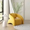Sillón Individual para Sala de Estar, Sofá Individual Perezoso, Silla de Ocio, Silla de Balcón Curvada de Lujo Ligero de Moda, Silla Tigre para Apartamento Pequeño, Minimalista