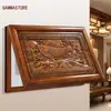 Nova Caixa de Medidor de Eletricidade de Madeira Maciça Estilo Chinês Pintura Decorativa Haste Hidráulica Sem Furo Abre para Cima Escultura em Relevo Pintura de Parede Tampa de Caixa Elétrica