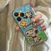Para Apple 16ProMax capa de celular novo iphone14 high-end sense 13 silicone antiqueda pintado à mão Snoopy