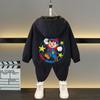Casaco Masculino Primavera e Outono 2025 Novo Lindo Jaqueta Infantil Top Corta-vento Masculino Bebê Fino Russo Tendência