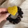 Elástico de Cabelo Coração com Renda e Estampa de Leopardo Retrô para Mulheres, Corda de Cabelo de Lã de Alta Qualidade, Elástico de Cabelo de Alta Elasticidade, Acessório de Cabelo Feminino