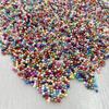 Lâmpada de contas de vidro pequenas redondas de cor sólida sem furo, contas de lampwork, contas bolha, micro contas de vidro, pequenas contas de cristal, pequenos ornamentos para nail art