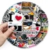 50 piezas de pegatinas para fotógrafos, herramientas creativas de cámara, graffiti, planificador transfronterizo, guitarra, pegatinas decorativas para refrigerador