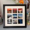 DIY pintura a óleo vara moldura de foto 6*6 pintura papel montagem mesa de exibição quadrado Jiugongge moldura de madeira atacado