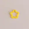 Colgante Estrella de Cinco Puntas Calada Color Sólido/Transparente Acrílico Colgante Accesorios para Joyería Hecha a Mano DIY Llavero Colgante para Bolsa