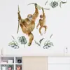 Planta de selva tropical animal gibón pegatinas de pared autoadhesivas pegatinas decorativas para jardín de infantes BR64899