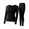 Conjunto térmico sem costura de manga longa para embelezamento da pele com bojos, blusa base invisível, camada base para embelezamento da pele, roupa íntima ultrafina que retém o calor