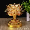 Lámpara de Loto Colorida Luz LED Lámpara Electrónica de Loto Perpetuo Lámpara de Ofrenda para Guanyin Dios de la Riqueza Lámpara de Buda Venta al por Mayor Suministros Budistas
