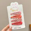 Presilha Lateral de Cabelo Colorida com Bolinhas para Menina Nova Presilha Bb Infantil Simples e Versátil Fofa Desenho Animado Presilha para Franja Doce