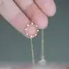 Pulsera de círculo de estrella de plata pura S925 Yinyiyuantong para mujer, pulsera elegante, lujo ligero, bestseller transfronterizo, cadena fina simple