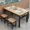 Mesa de Jantar Comercial Restaurante de Fast Food Restaurante de Lanches e Macarrão Mesa e Cadeiras de Jantar de Restaurante Loja de Café da Manhã Catering Mesa e Cadeiras de Jantar Econômicas um Conjunto